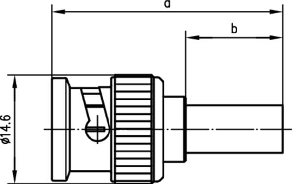 Telegärtner J01000L1255z J01000L1255z BNC-kontakt Kontakt, rak 50 Ω 1 st