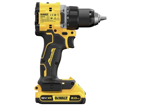 DEWALT DCD794D2T-QW DCD794D2T-QW Akkuporakone 18 V 2 Ah Litium sis. ylimääräinen akku, sis. laturi, matkalaukku