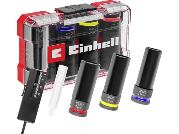 Einhell bits- och hylssats för slagskruvdragare 1/2 109273
