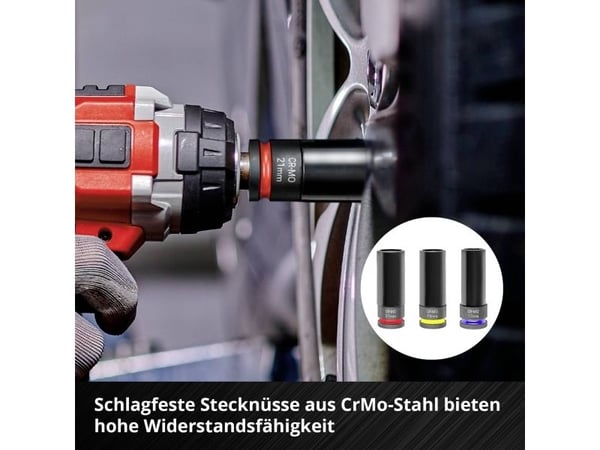 Einhell bits- och hylssats för slagskruvdragare 1/2 109273