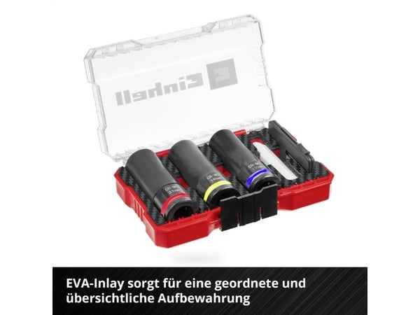 Einhell bits- och hylssats för slagskruvdragare 1/2 109273