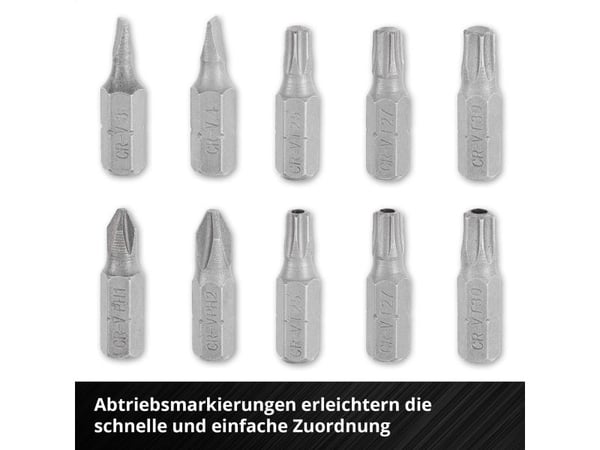 Einhell BELT CLIP 118495 Kärkisarja 32 kpl TORX, PZ, PH, Notched, Tamper Torx sis. kärkipidikkeen