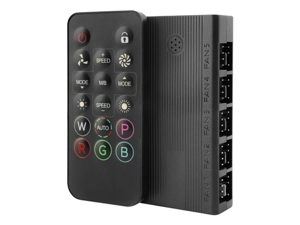 Mars Gaming MFHUB, RGB-kontroller som kan adresseres, Svart, 4-pin, 3-pin, 80 mm, 40 mm