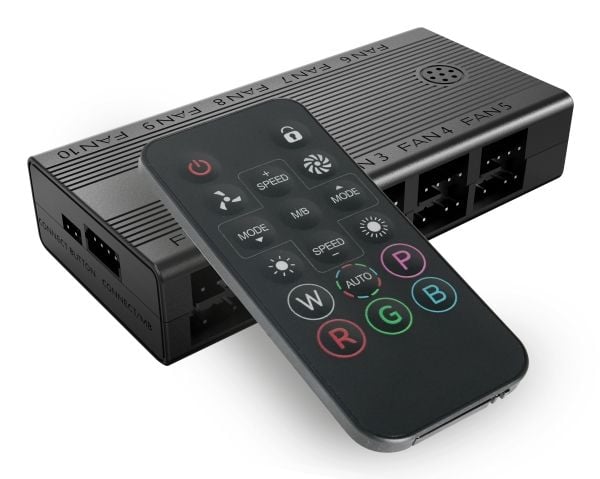 Mars Gaming MFHUB, RGB-kontroller som kan adresseres, Svart, 4-pin, 3-pin, 80 mm, 40 mm