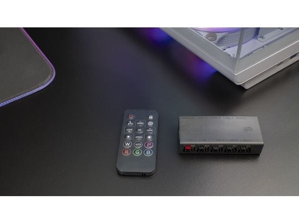 Mars Gaming MFHUB, RGB-kontroller som kan adresseres, Svart, 4-pin, 3-pin, 80 mm, 40 mm