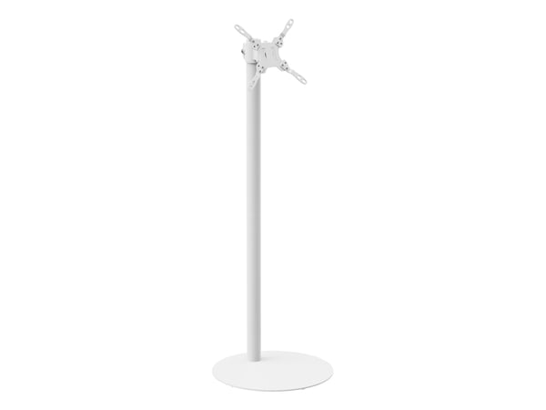 Multibrackets M Pro Series - Stativ - enkeltpol - for digital signage display / tablet - floorbase 2 - stål - hvit - skjermstørrelse: 7"-32" - plas...