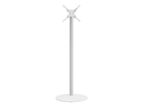 Multibrackets M Pro Series - Stativ - enkeltpol - for digital signage display / tablet - floorbase 2 - stål - hvit - skjermstørrelse: 7"-32" - plas...