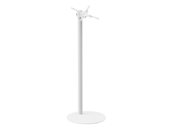 Multibrackets M Pro Series - Stativ - enkeltpol - for digital signage display / tablet - floorbase 2 - stål - hvit - skjermstørrelse: 7"-32" - plas...