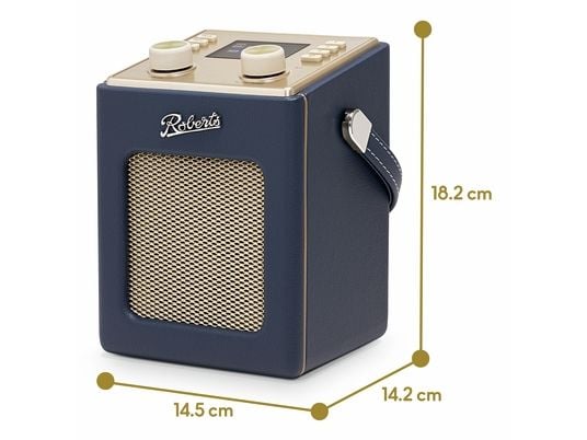 Roberts Radio Revival Mini 2, Bærbar, Analog og digital, DAB, DAB+, FM, LCD, 3,5 mm, Marineblå