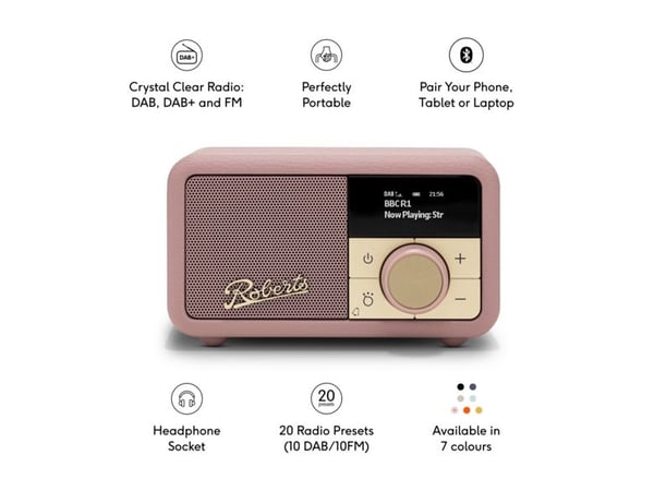 Roberts Radio Revival Petite 2 Rožinė