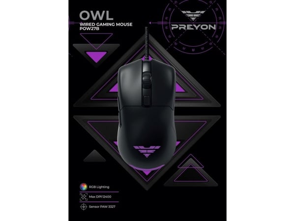 PREYON Owl Wired Gaming Mouse