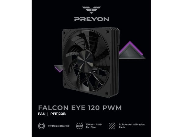 PREYON Falcon Eye PC Fan 1pc - 120 PWM