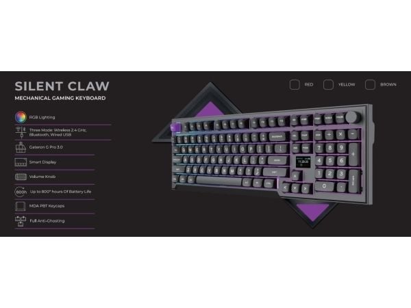 PREYON Silent Claw Brown Gateron Brown Pro Keyboard