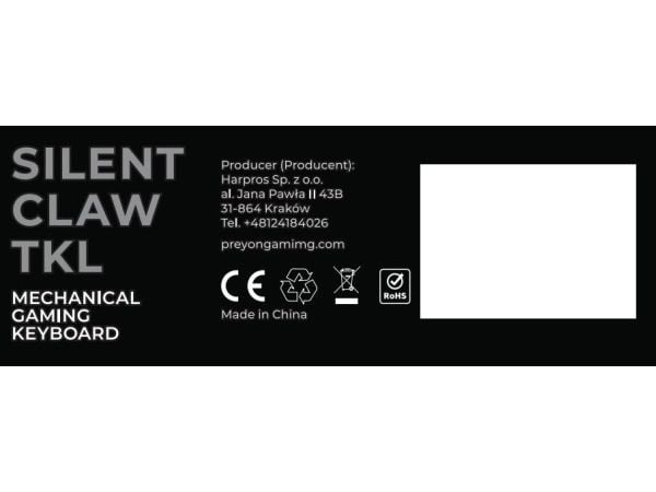 PREYON Silent Claw TKL Brown Gateron Brown Pro Keyboard