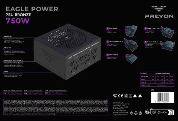 EAGLE POWER BRONZE PSU 750W