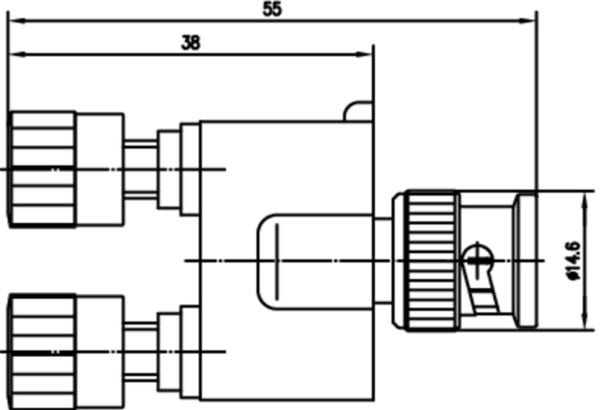 Telegärtner J01008A0627 Mätadapter BNC-kontakt - 4 mm uttag, 4 mm uttag Svart, röd