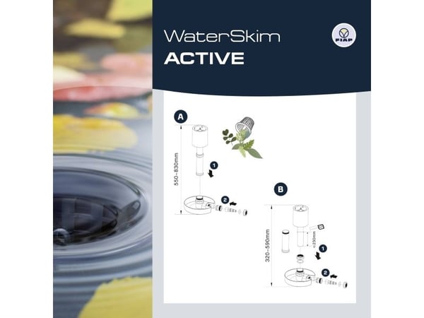 FIAP 2390 WaterSkim aktiv overflateskimmer (Ø x H) 350 mm x 865 mm 1 stk