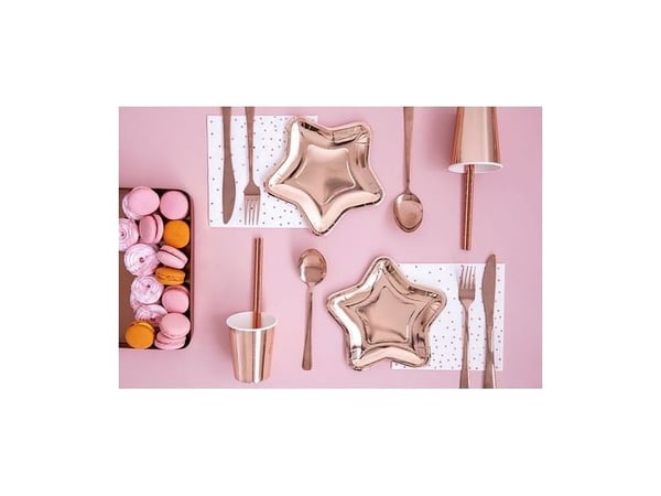 PartyDeco TPP11-019R, Tallrik, Andra, papper, Rose Gold, Monokromatiskt, 6 styck