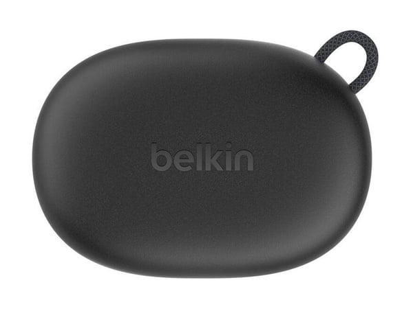 Belkin SoundForm ActiveFit - True wireless-hodetelefoner med mikrofon - ørepropp - over-øret-montering - Bluetooth - svart