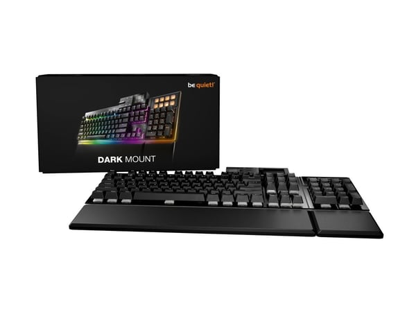 be quiet! Dark Mount Silent Linear US ANSI, Ledningsført, USB, Mekanisk, QWERTY, RGB LED, Sort