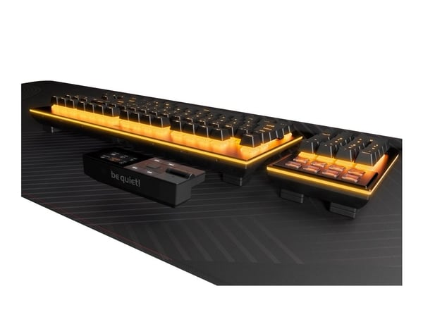 be quiet! Dark Mount Silent Linear US ANSI, Ledningsført, USB, Mekanisk, QWERTY, RGB LED, Sort