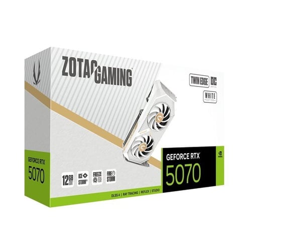 ZOTAC GAMING Twin Edge OC - White Edition - grafikkort - GeForce RTX 5070 - 12 GB GDDR7 - PCIe 5.0 x16 - 3 x DisplayPort, HDMI