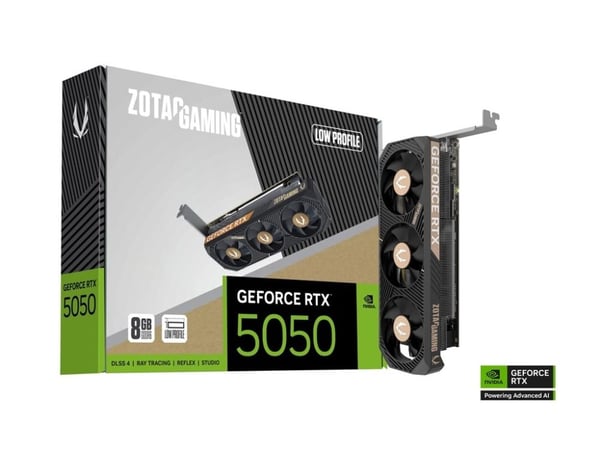 ZOTAC GAMING - Grafikkort - GeForce RTX 5050 - 8 GB GDDR6 - PCIe 5.0 x8 lav profil - 2 x DisplayPort, HDMI