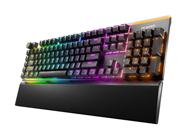 be quiet! Light Mount - Tastatur - 100% - full size - bakgrunnsbelyst - USB - QWERTY - USA - tastsvitsj: be quiet! Silent Linear - svart - boks