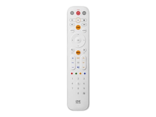 Universal fjernkontroll URC9290 One For All, EazyClean, enkel å rengjøre, 2 enheter, hvit