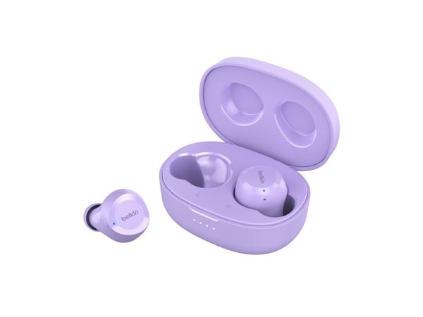Belkin SoundForm Bolt - True wireless-hodetelefoner med mikrofon - i øret - Bluetooth - lavendel