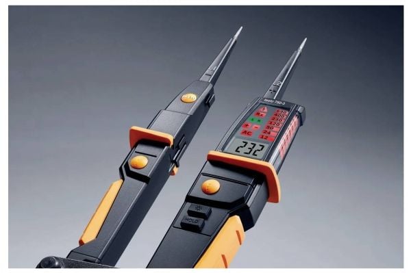 testo 750-3 Kaksinapainen jännitetesteröintilaite CAT IV 600 V, CAT III 1000 V LED, LCD-näyttö
