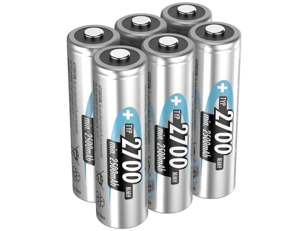 Ansmann 4+2 HR06 Ladattava AA-paristo NiMH 2700 mAh 1,2 V 6 kpl 6 kpl