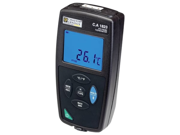 Chauvin Arnoux C.A 1823 Temperatur-måleudstyr -100 - 400 °C Sensortyp Pt100, Pt1000 Datalogger-funktion