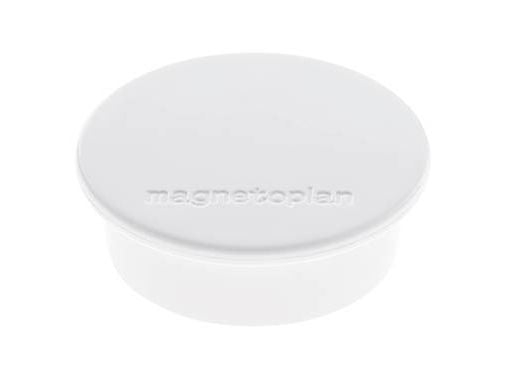 magnetoplan Discofix pyöreä magneetti "color", valkoinen, kiinteäydin ferriittivarustus, liimausvoima: n. 2,2 kg (1662000)