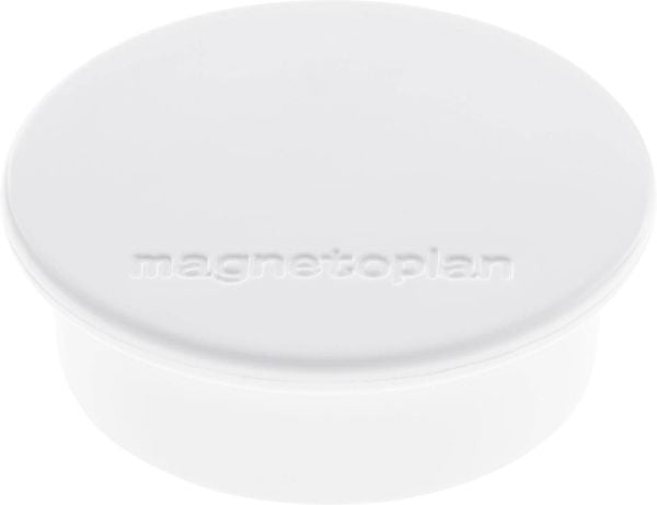 magnetoplan Discofix pyöreä magneetti "color", valkoinen, kiinteäydin ferriittivarustus, liimausvoima: n. 2,2 kg (1662000)