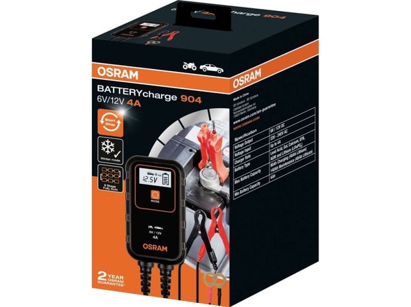 Osram BatteryCharge 904 Akkulaturi - 6V / 12V