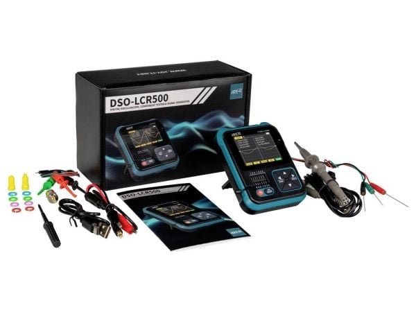 Joy-it DSO-LCR500 oscilloskop, signalgenerator 1 kHz - 100 kHz trekant, puls, kvadrat, sinus (LCR500)