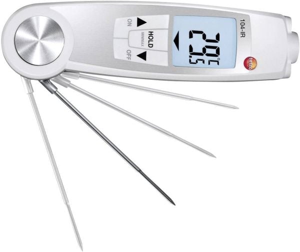 testo 104-IR Pistolämpömittari (HACCP) Mittausalue lämpötila -50 - 250 °C Anturin tyyppi NTC HACCP:n (elintarviketurvallisuus) mukainen, kosketukse...