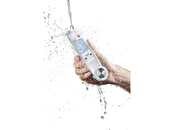 testo 104-IR Pistolämpömittari (HACCP) Mittausalue lämpötila -50 - 250 °C Anturin tyyppi NTC HACCP:n (elintarviketurvallisuus) mukainen, kosketukse...