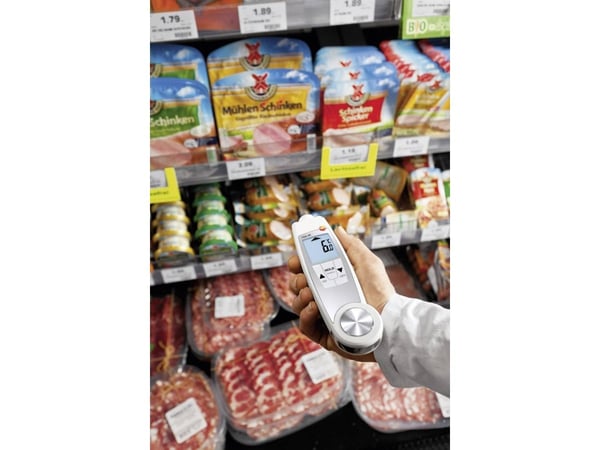 testo 104-IR Pistolämpömittari (HACCP) Mittausalue lämpötila -50 - 250 °C Anturin tyyppi NTC HACCP:n (elintarviketurvallisuus) mukainen, kosketukse...