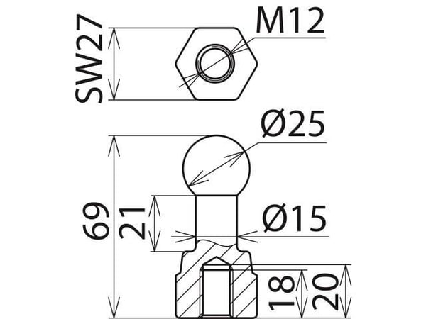 DEHN 755200 KFP 25 M12 #####Ball fast punkt