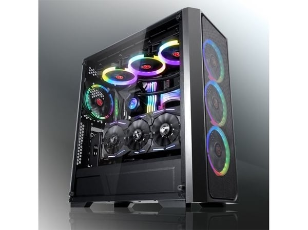 RAIJINTEK Ponos MS, Midi Tower, PC, Svart, ATX, EATX, EEB, Mini-ITX, SPCC, Härdat glas, Spela