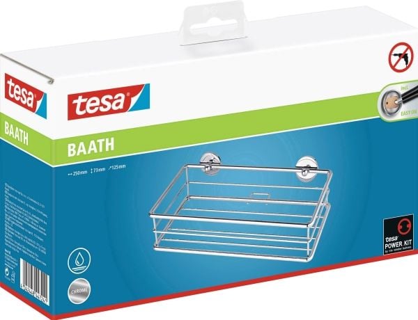 tesa 40213-00000-00 baath Plus Brusebadskurv Lim Sølv