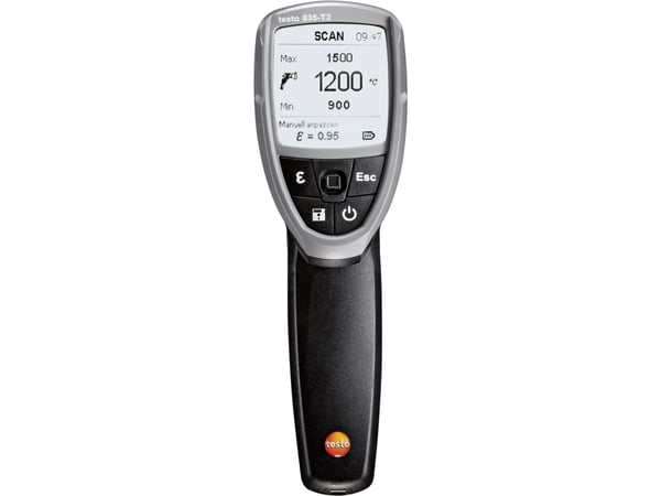 testo 835-T2 Infrapunalämpömittari Optiikka (lämpömittari) 50:1 -10 - +1500 °C Kosketuksen mittausmenetelmä