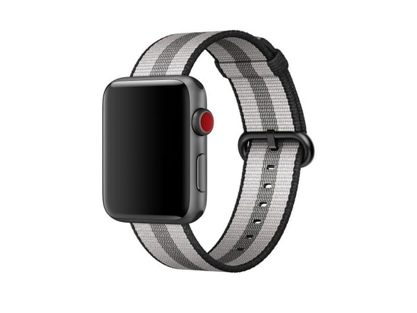 Apple Vevd nylonrem i svart (stripete) for 42 mm etui (MQVR2ZM/A)