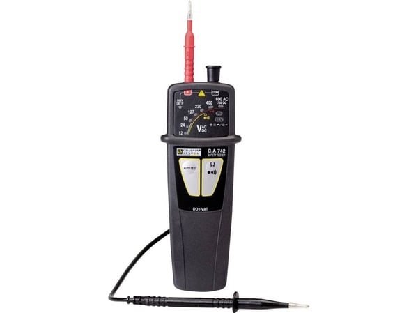 Chauvin Arnoux C.A 742 Kaksinapainen jännitetesteröintilaite CAT IV 600 V LED, akustiikka