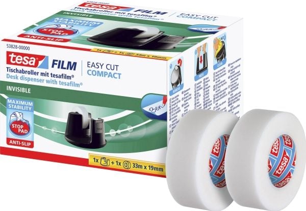 tesa Bordholder tesafilm® invisible Rulle Bredde (max.): 19 mm inkl. 3 ruller limfilm 33 m x 19 mm