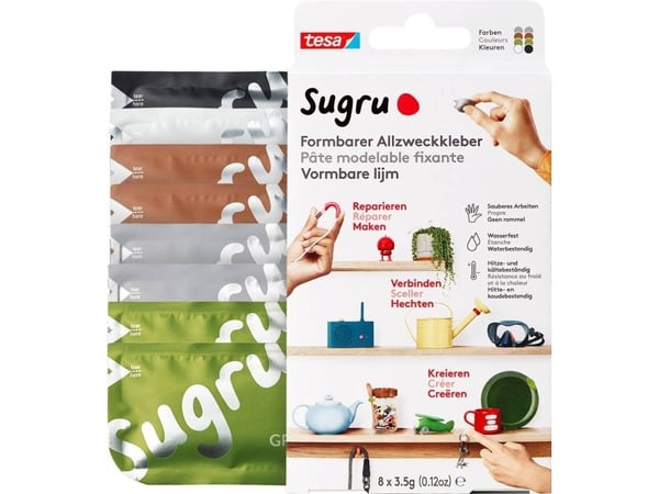 tesa Sugru muotoiltava yleiskäyttöinen liima 8s eri värejä