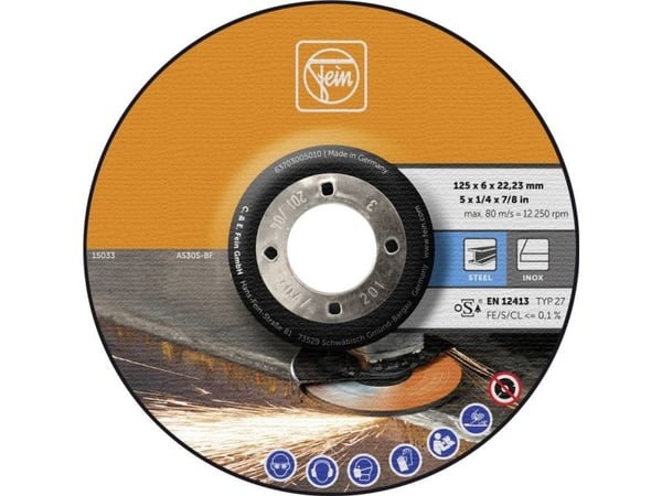 Fein 63703005010 Skurskiva offset 125 mm 22,23 mm 10 st