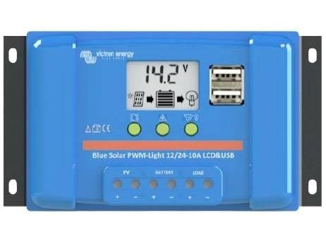 Victron Energy Blue-Solar PWM-LCD&amp;USB lataussäädin PWM 12 V, 24 V 30 A (SCC010030050)